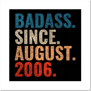 Badass since August 2006 happy birthday Posters and Art